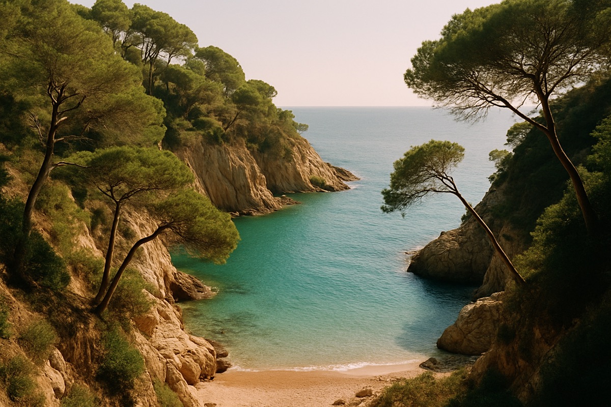 Landschaft der Region Costa Brava – Symbolbild für Camping