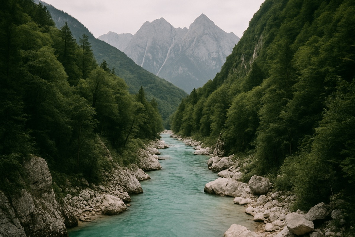 Landschaft der Region Julische Alpen – Symbolbild für Camping