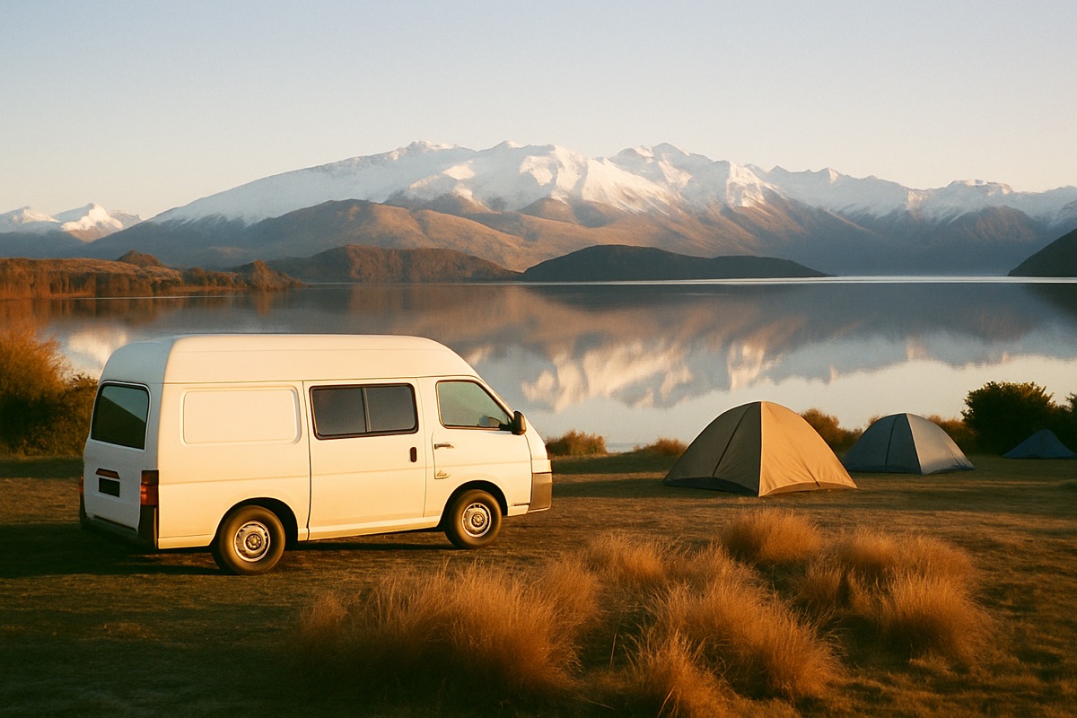 Landschaft der Region Neuseeland-Rundreise (Nord- & Südinsel) – Symbolbild für Camping