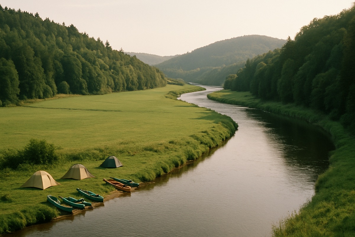 Landschaft der Region Südböhmen – Symbolbild für Camping