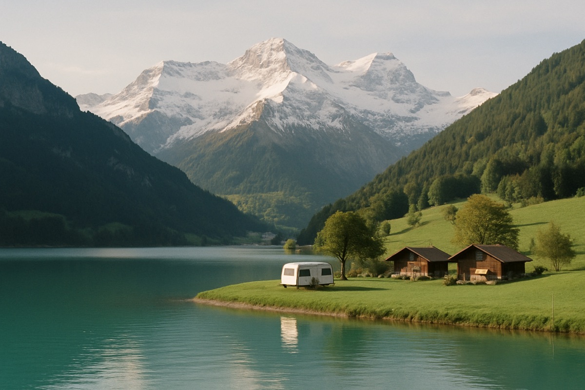 Landschaft der Region Wallis – Symbolbild für Camping