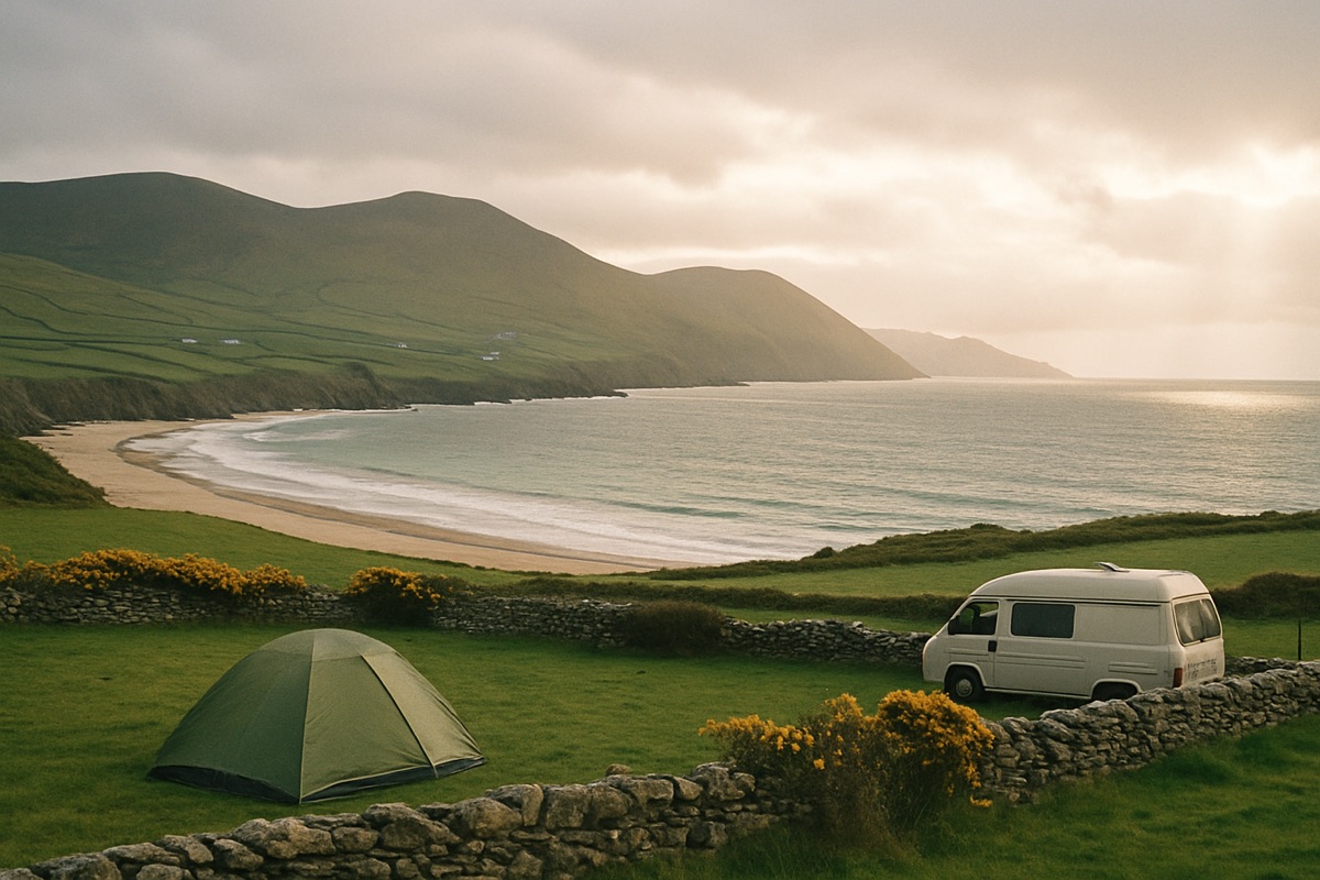 Landschaft der Region Wild Atlantic Way – Symbolbild für Camping
